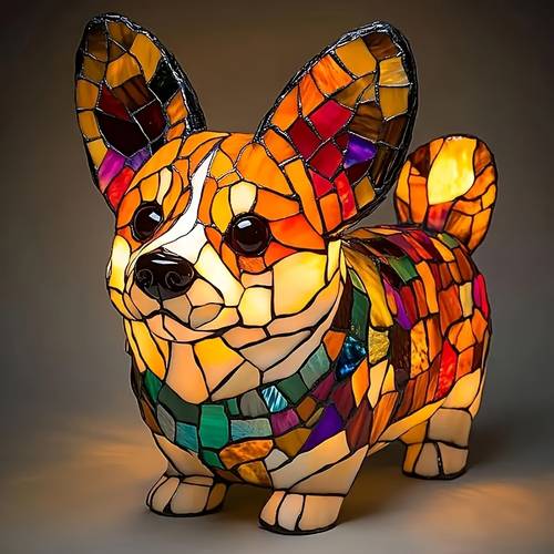 3d french bulldog stained resin light usb powered led table lamp with warm handcrafted dog themed decor for bedroom living room unique gift for dog lovers polished gifts animal theme decorative lighting pet owners