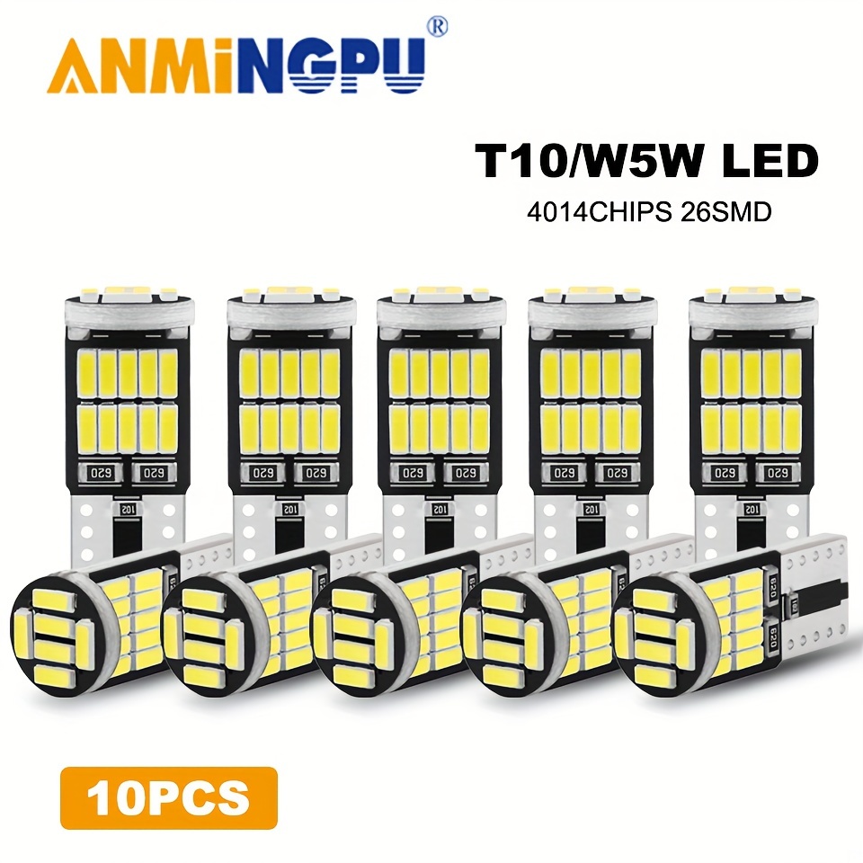 10pcs W5W Led T10 168 194 Signal Lamp Canbus 4014 26SMD For Car Interior  Map Dome Lights Parking Position Lights