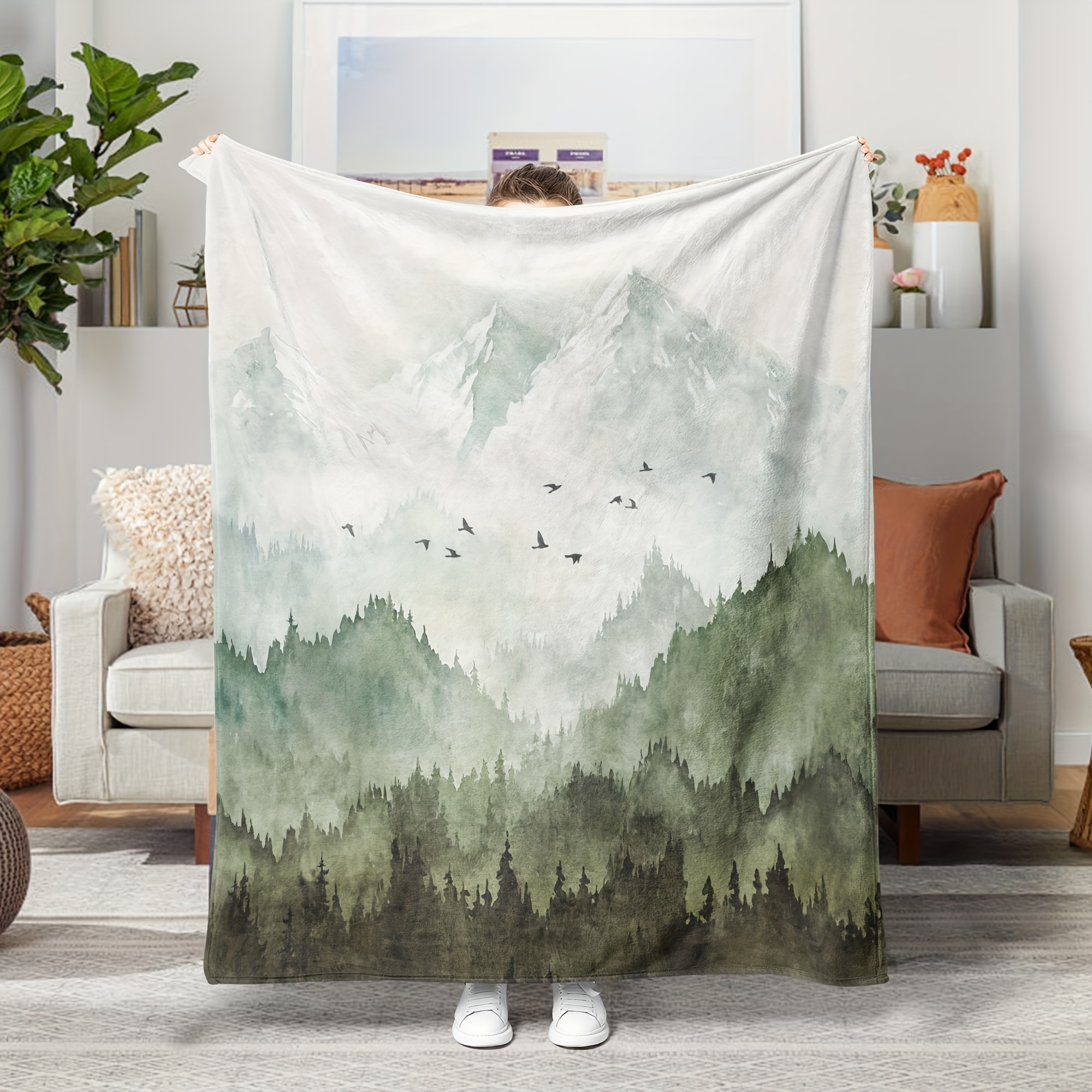 

Watercolor Blanket - Flannel For , Bed, And Art , For