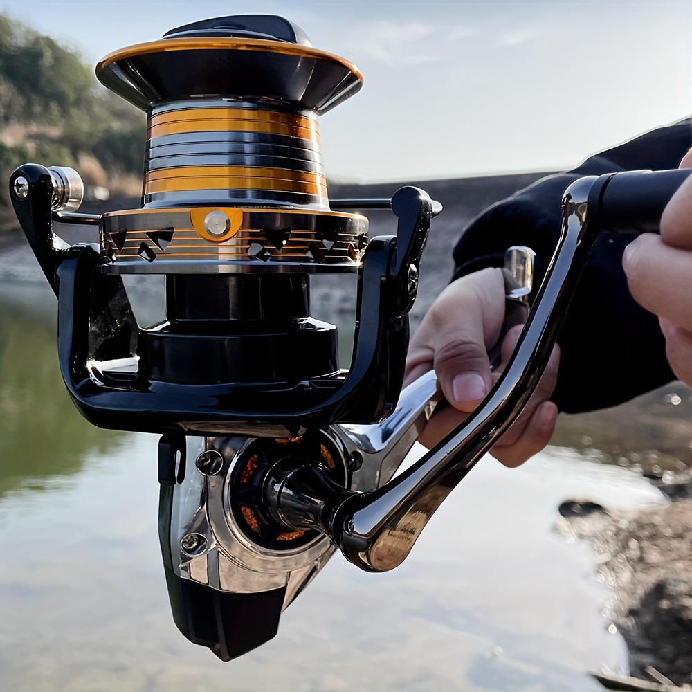 

High-performance Long-cast Reel - Full Metal, Strong Drag, Sizes 9000/10000/12000 For , Black Aluminum Alloy, , Fishing Reel