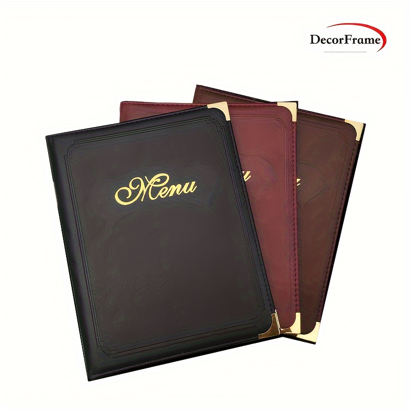 

[customer ] 1pc - 8.5" X 11" With 7 Pages (14 Viewing Sides) - A4 Leather Menu - Clear Pvc Inner Pages - Menu Book Bars, Restaurants, Cafes, Hotels - , Water-resistant, And Easy To Clean