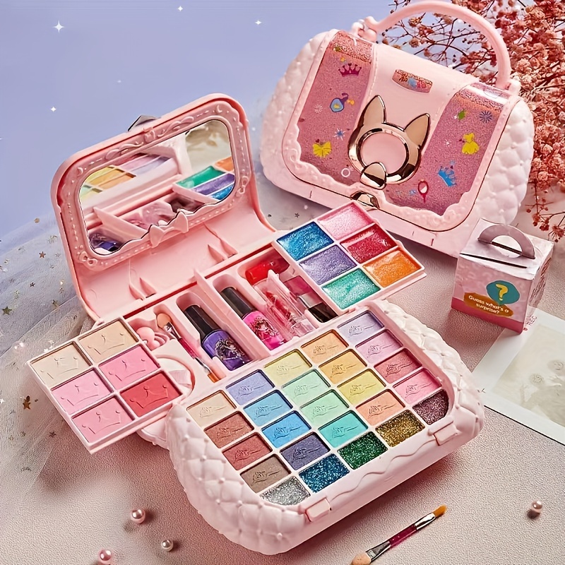 Kids Makeup Kit For Girl Included Unicorn Make Up Bag Non - Temu