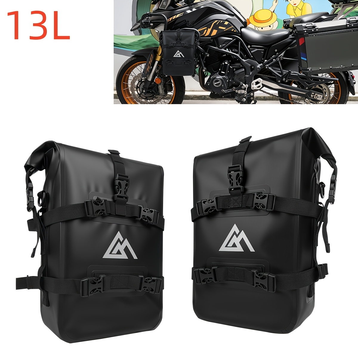 TEMU Motorcycle Bag Repair Tool Placement Bag | For R1200gs, For , , , For Dl650 | Pvc Material, Detachable Strap