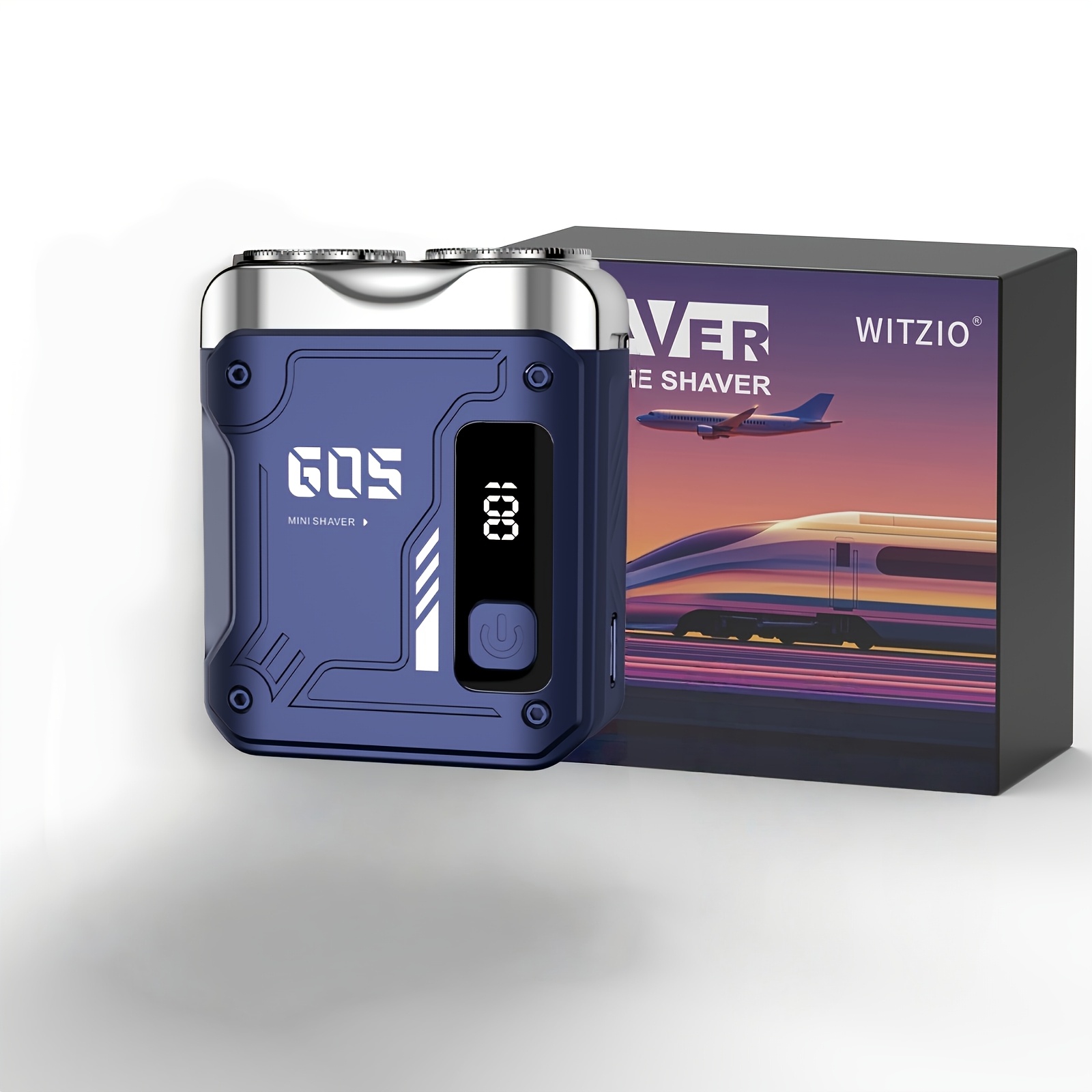Image of Witzio Mini Digital Display Upgrade Portable Dual-blade Electric Shaver Usb Charging For Convenient Use Ideal For And Business Trips Perfect Valentine's Day Gift Top For Presents (for Fathers, )
