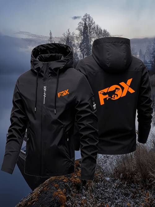 mens gift mens casual black hooded jacket