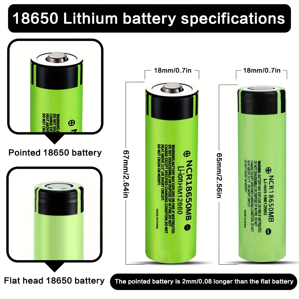 16pcs rechargeable 3500mah original 18650 lithium - Temu