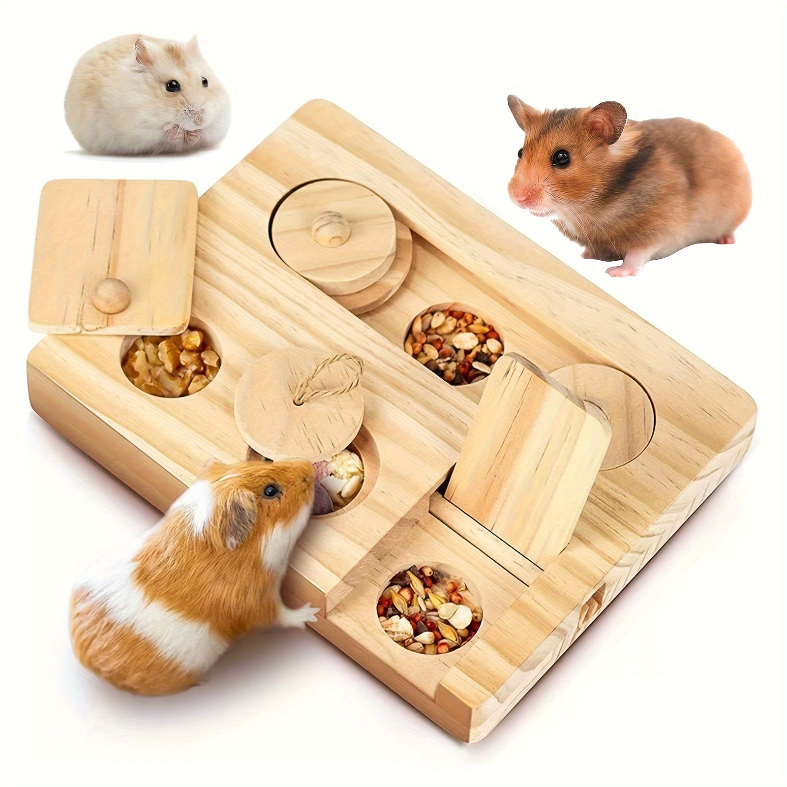 

Guinea Pig Foraging , Wooden Interactive Educational Foraging Toy, For , , , And Gerbils Small Pet