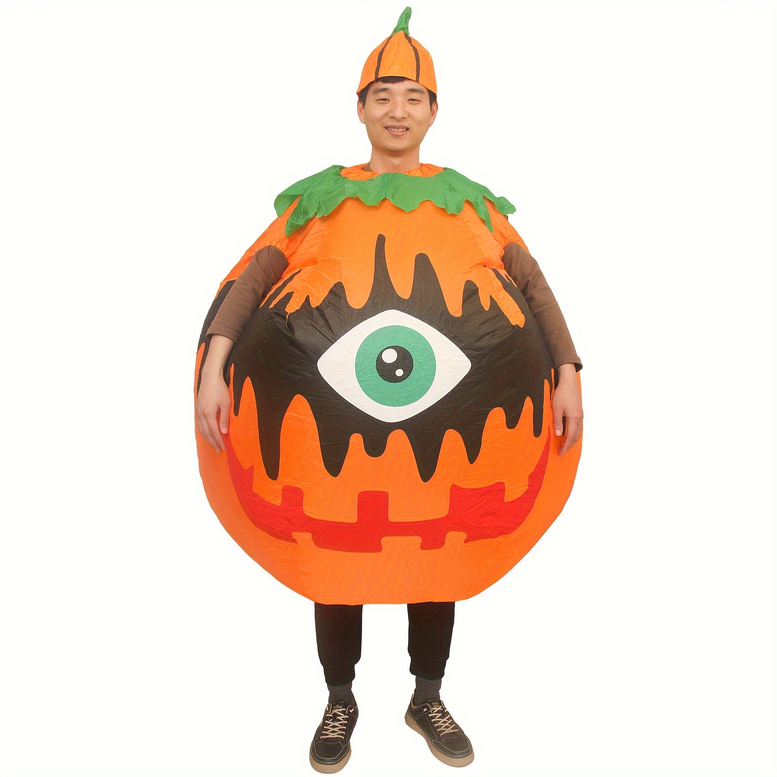 

Inflatable Pumpkin Costume Cosplay Adult Size, Over 14 Years, Performance Prop, Polyester Fiber Party Outfit