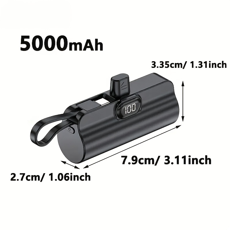 Image of Portable Charger For Iphone 17/16/15 Usb-c Small Power Bank, 5, 000mah Battery Pack Compatible For Iphone 15/16/16/17 Plus/17 Pro/17 Pro Max, For S25/s24/s23