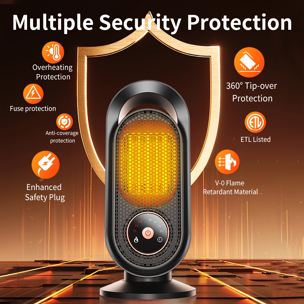 High-Speed Turbo Heating Fan - 3-Second Rapid Warmth, Energy-Efficient PTC Ceramic Heating Element, Compact Square Design for Home & Office, 220V, European Plug, No Battery Needed, Heating Fan Portable, Office Warmth, Modern Aesthetic, Durable Construction, Room Heater, Heater For Indoor Use, Electric Heater For Winter, Economical Room Heater