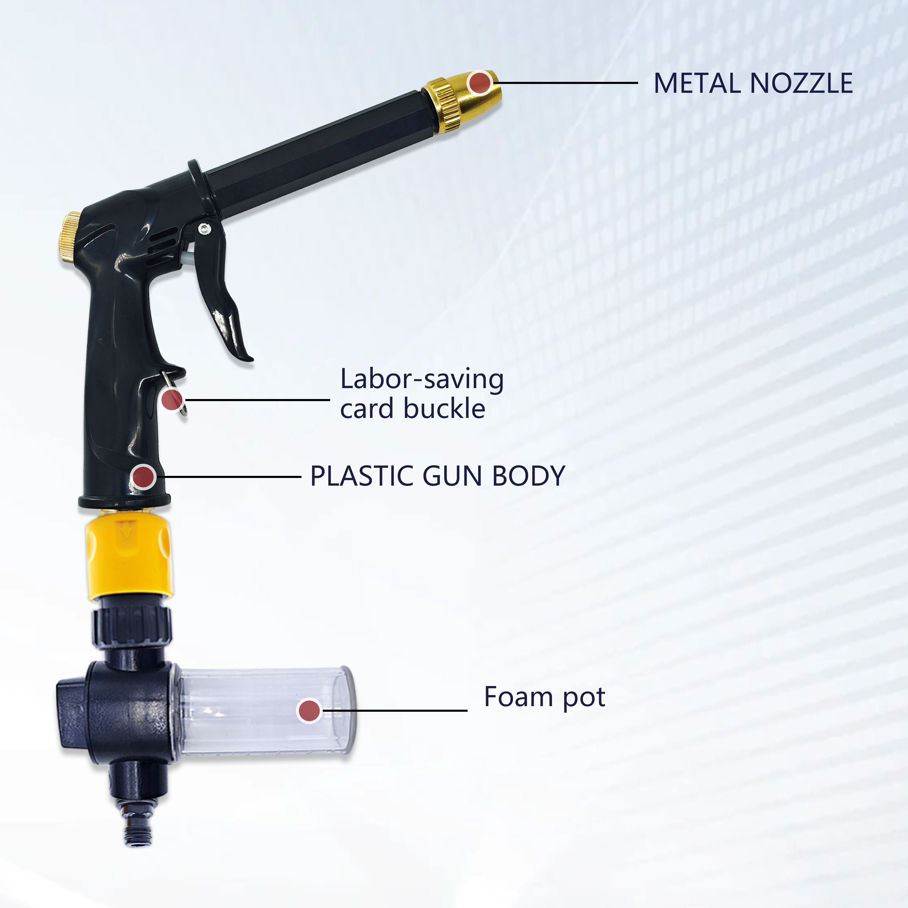 long rod     gun     gun   foam pot    ing       tool       gun and foam tank set           of   and   details 7