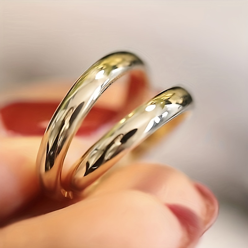 18K Plated Tungsten Steel Engagement Wedding Ring