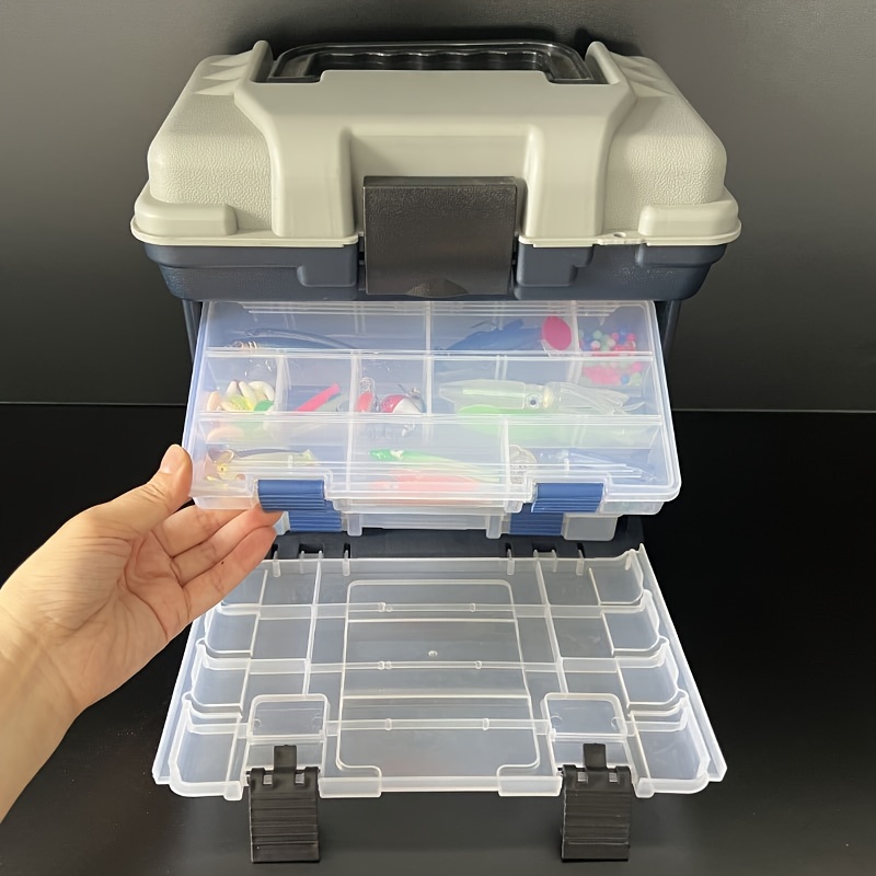 

1pc Multifunctional Fishing Tackle Storage Box/tackle Box, Perfect For Outdoor Fishing, Portable Storage Box For Organizing, Storing Fishing Hooks, Fishing Lures, Accessories And More
