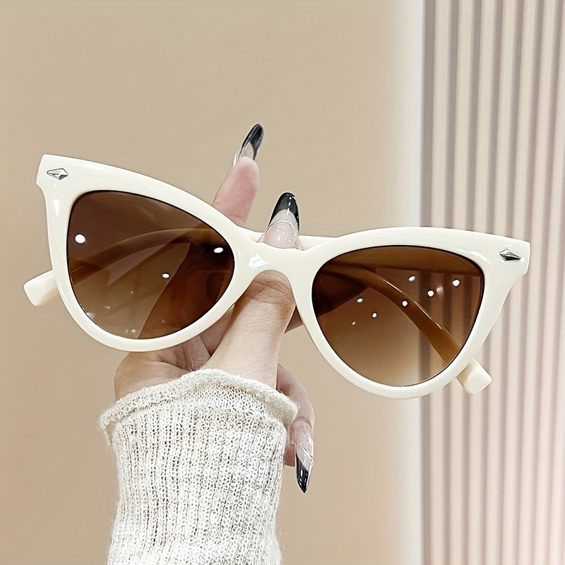 

Cat Eye Shaped Fashion Sunglasses, Sun Shading Fashionable And Lightweight Glasses Suitable For Daily Decoration Matching