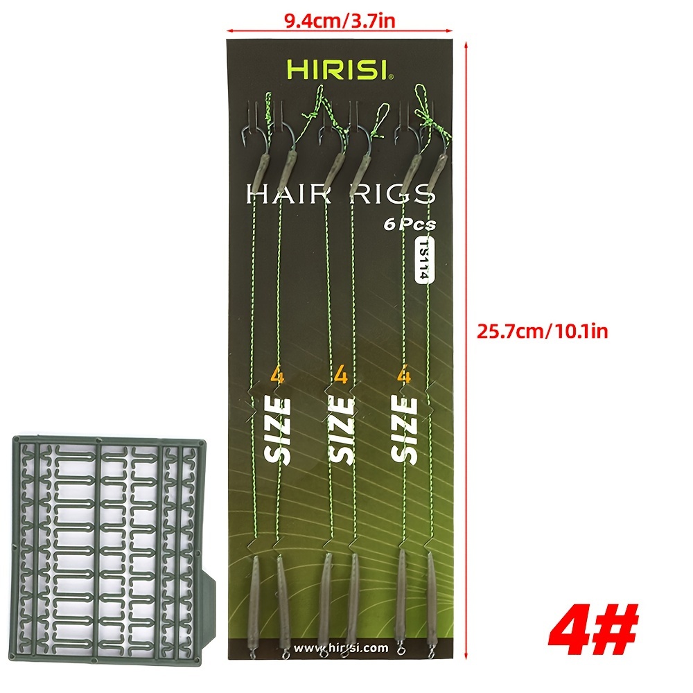 Image of Hirisi 6pcs Carp Fishing Hook Link Tied Rigs Terminal Tackle Ts114 Fishing Additions