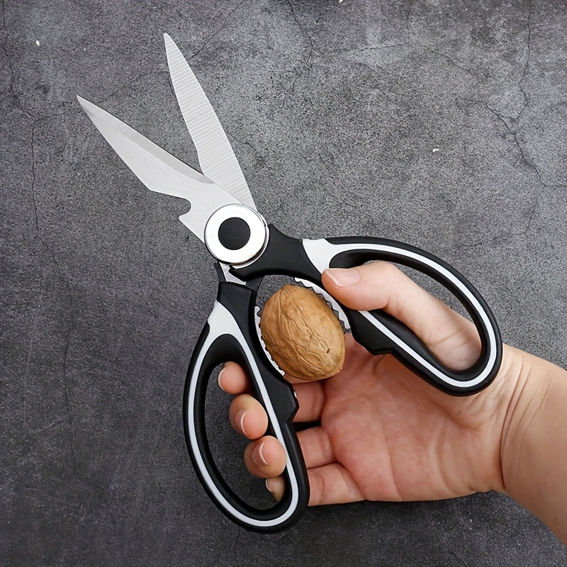 1pc Kitchen Scissors Household Advanced Multi-functional Scissors, Fish Killing, Barbecue Scissors For Bones, Stainless Steel Sharp Food Scissors