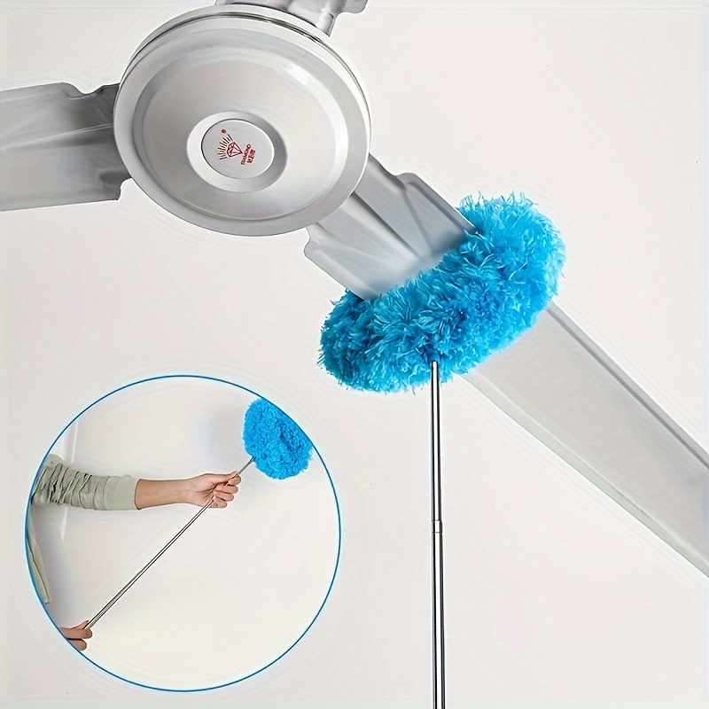 

Washable Ceiling Fan Cleaner With Telescoping Microfiber Duster - High Ceiling Fans, Furniture, Louvered Windows, And Cars