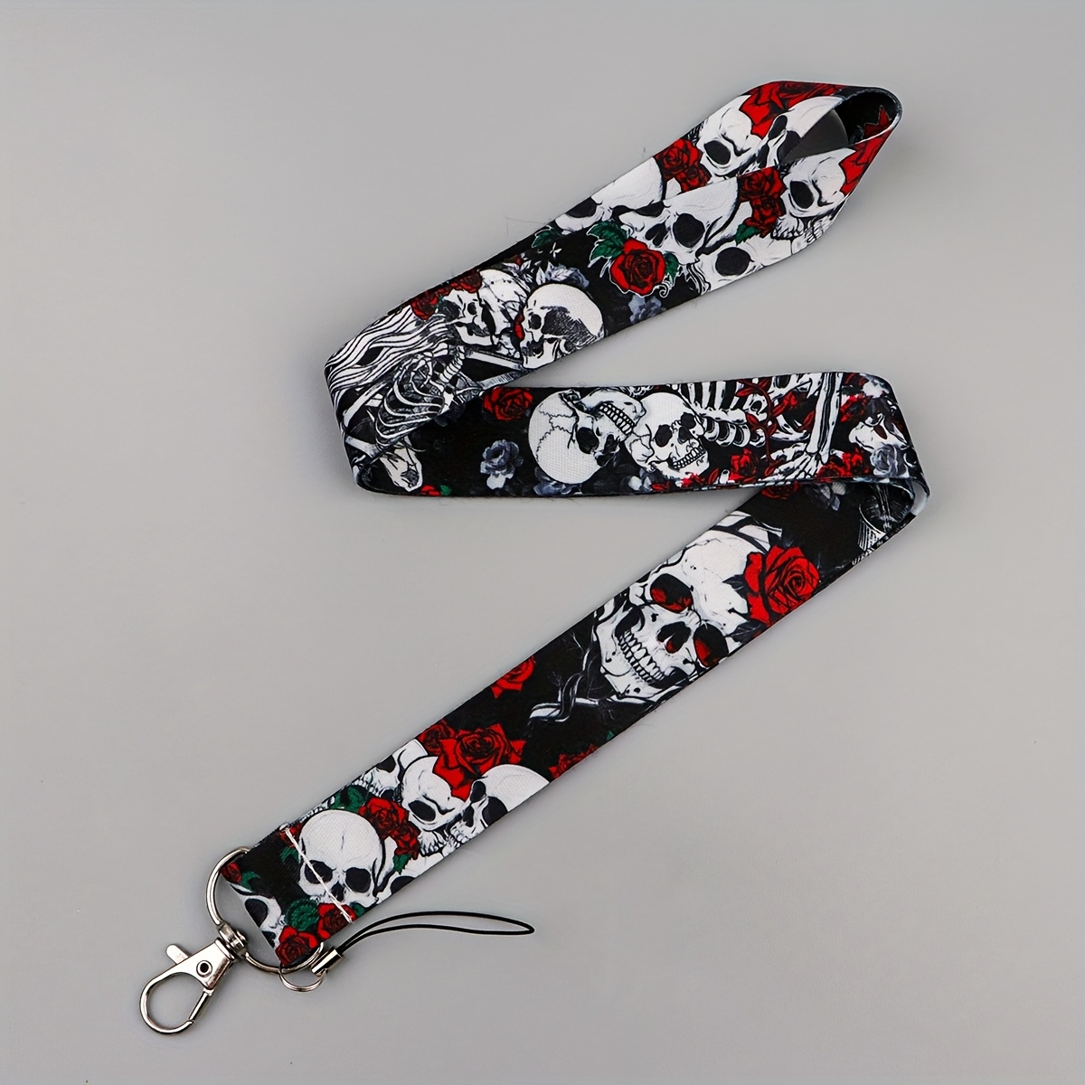 2d [] 1 Lanyard Keychain Id Credit Card Holder Pass Mobile Phone Pendant Lanyard Badge Clip Keychain Additions