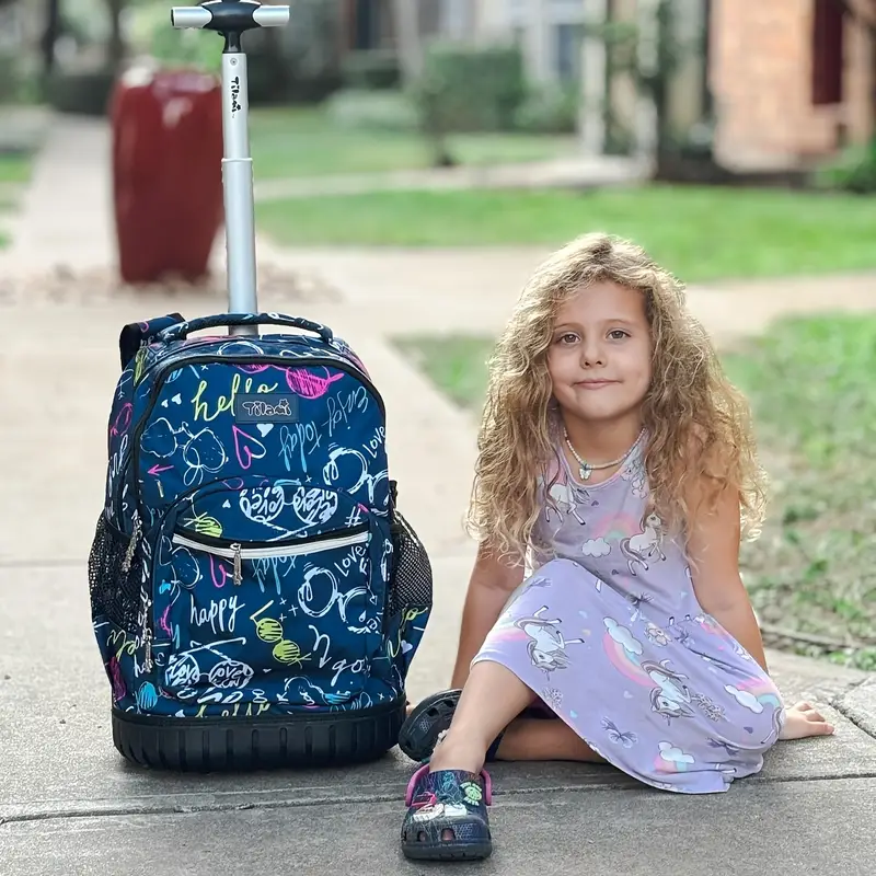 rolling backpack 19 inch wheeled boys girls travel - Temu rolling backpack 19 inch wheeled boys girls travel - Temu