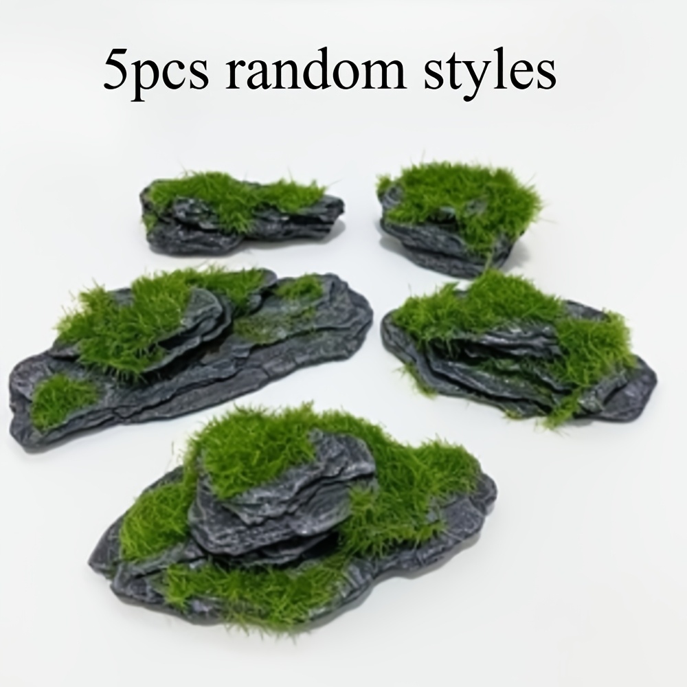TEMU 5 piezas de irregulares realistas - Micro paisaje de escenario - Montañas decorativas falsas para patio al , regalo para Halloween y Navidad
