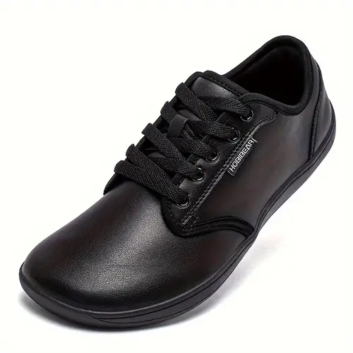 남성용 네이비 블루 캐주얼 스니커즈 - 방수, 유연하고 편안한 워킹화, 부드러운 고무 밑창, 쉬운 청소 상단, 하루 종일 착용 가능한 내구성 있는 끈