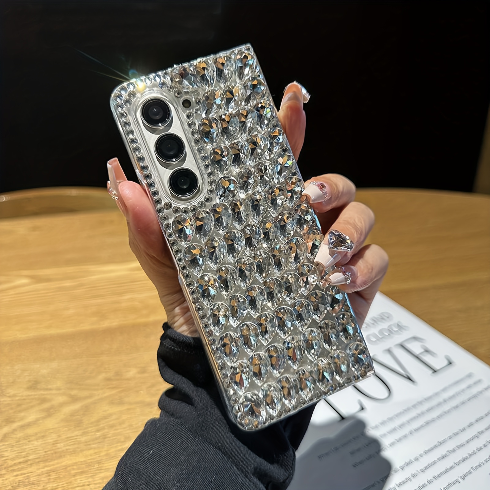 E-shop Handyhülle: Luxuriöse, hochwertige, handgefertigte Strass-klappbare Handyhülle für for Fold 3/4/5/6/7