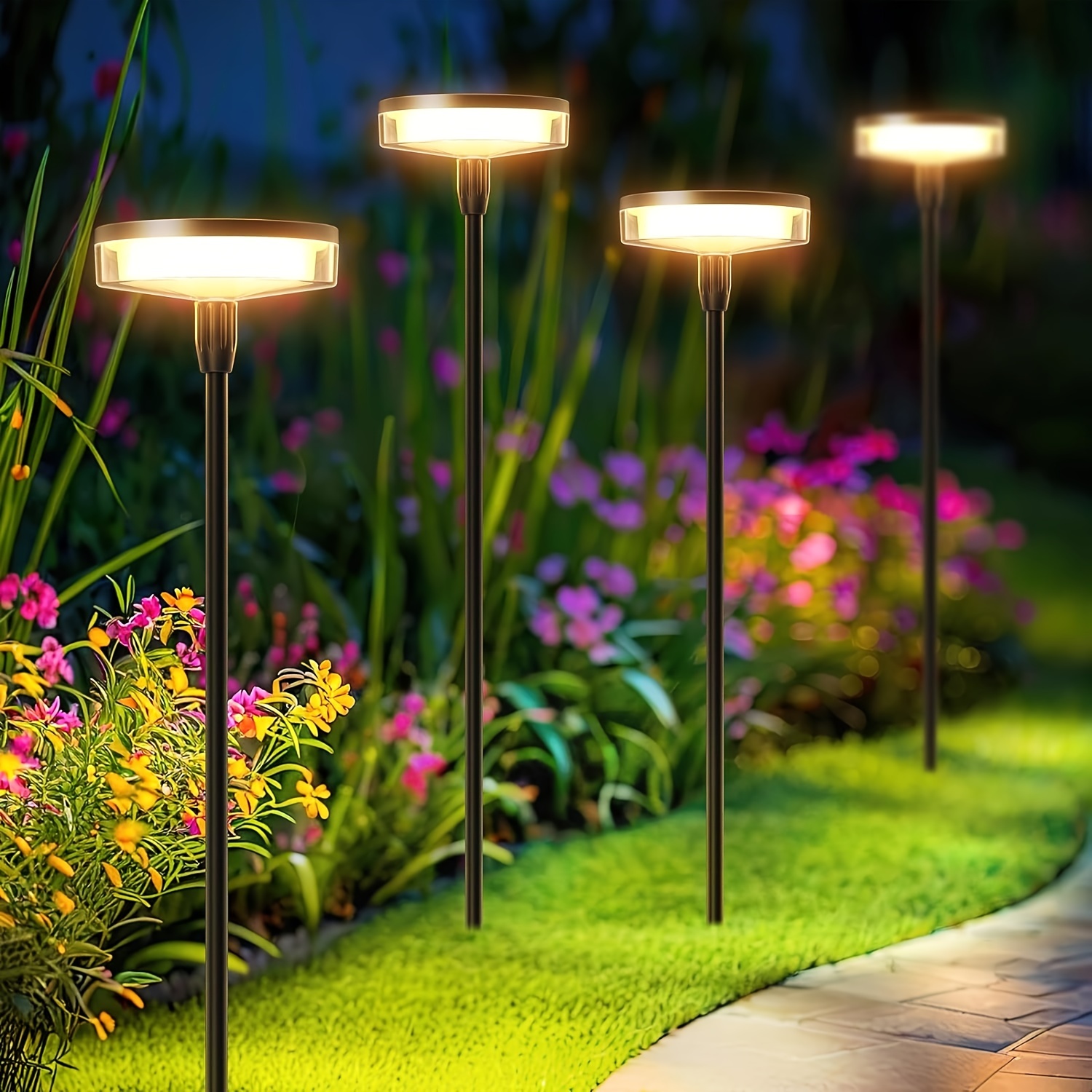 

Solarlampen Für Außen Garten, 6 Stück 40lm Helle Garten Solarleuchten Für Außen, Solar Gartenleuchten Für Außen, Wasserdicht Auto On/off Outdoor Solar Lichter Für Hof Außerhalb Patio Weg Rasen