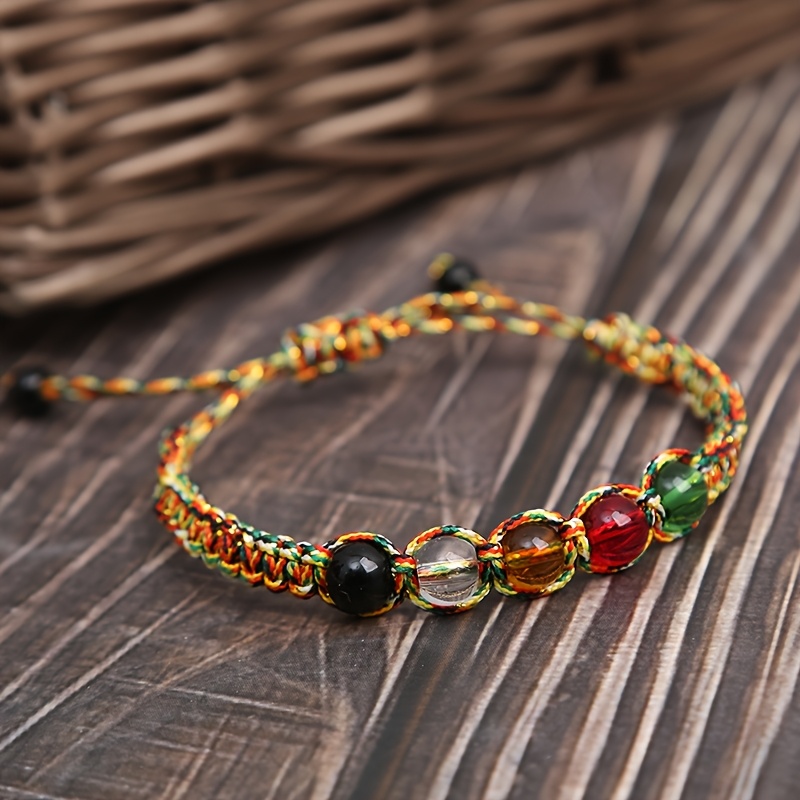Colorful Rope Bracelet with Element Beads for Zodiac Year