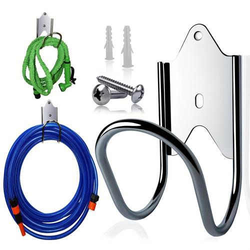 metal garden hose holder heavy duty hose hanger wall mounted water hose holder for outside yard sturdy hose reel hose hooks for water hose
