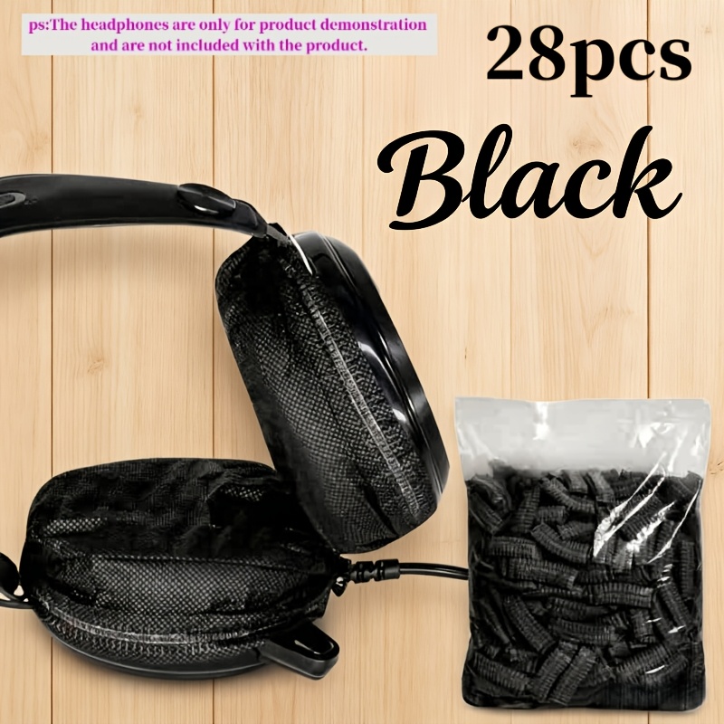 TEMU 28 piezas/bolsa (Disponible en varios colores) Fundas portátiles transpirables para auriculares, protectores de micrófono duraderos, mantienen