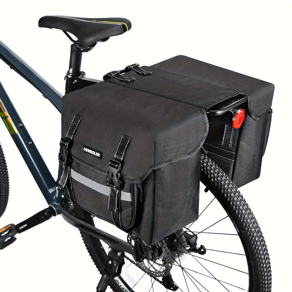 

25L Grande Étanche Vélo Arrière Sac De Siège, Portable Vélo Selle Pack Avec Bande Réfléchissante Pour Cyclisme Extérieur