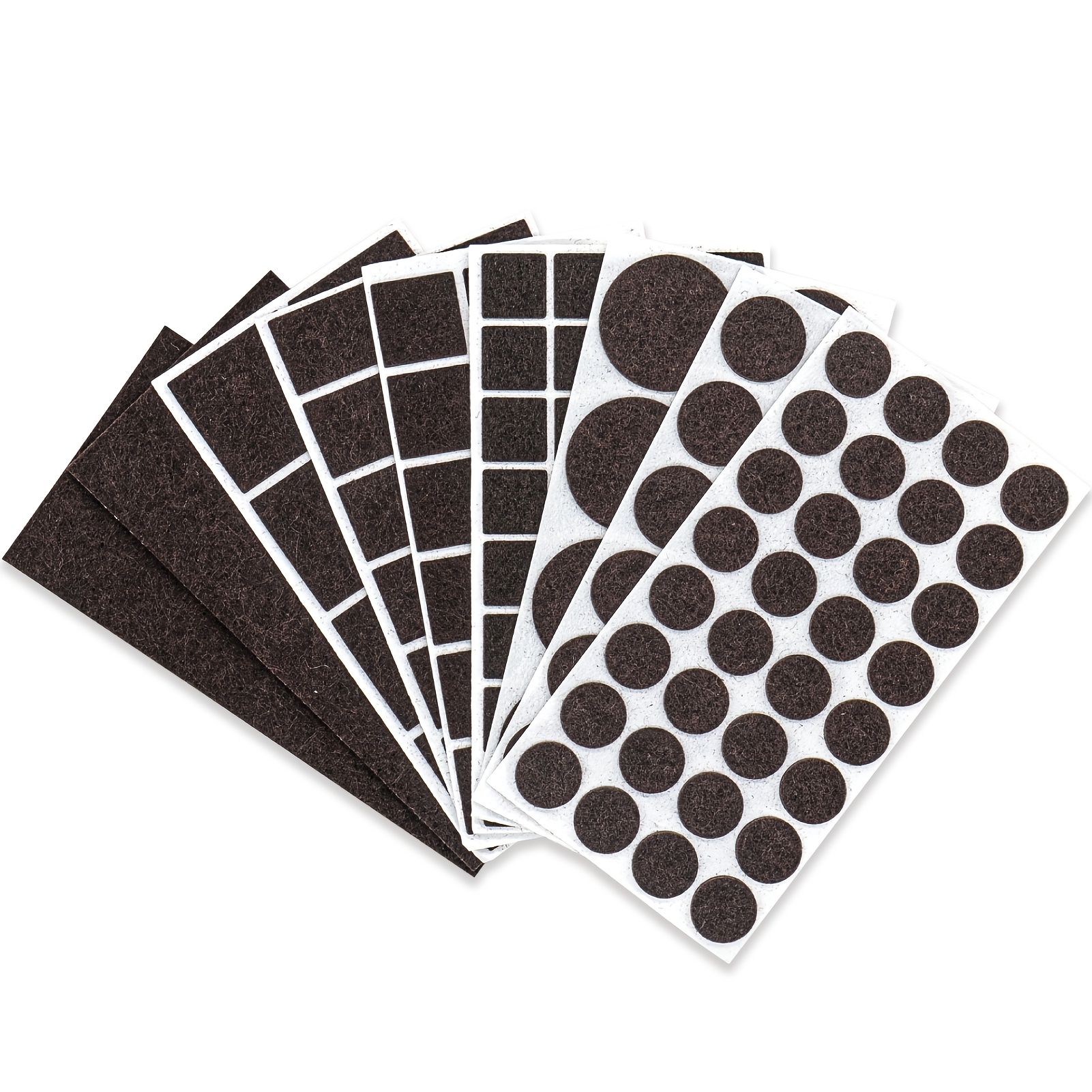 Image of A Set Of 130 Assorted-size Brown , Serving As Hardwood Floor Protectors, Non-slip Chair Leg Pads, And Furniture Floor Protectors