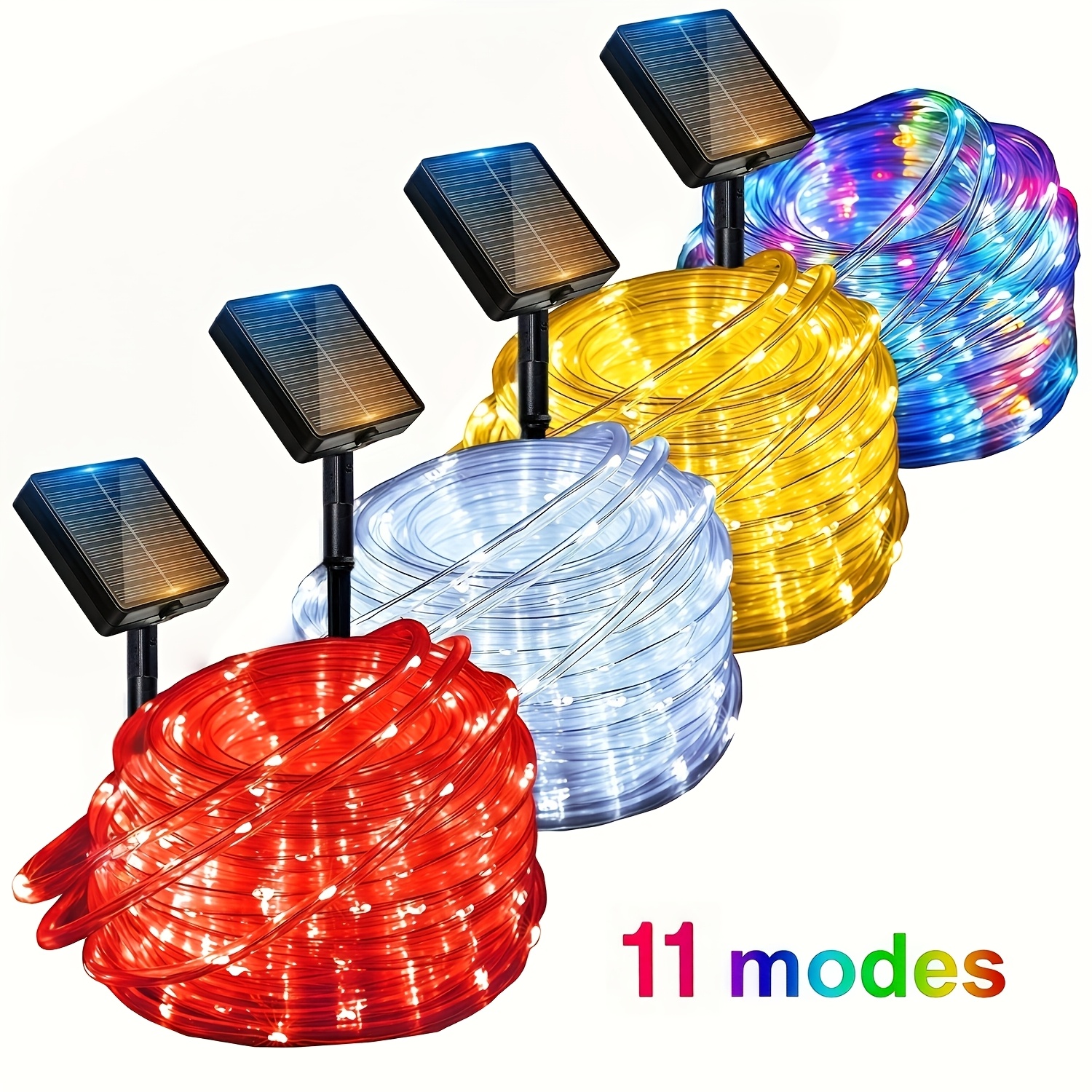 1 Solar Lichterkette für Außen, 100 200 300 LED Lichterketten, Outdoor 11 * Garten Lichterketten Dekorations Lichter für Hochzeit Weihnachten Halloween Terrasse Veranda Schwimmbad, Dekorative