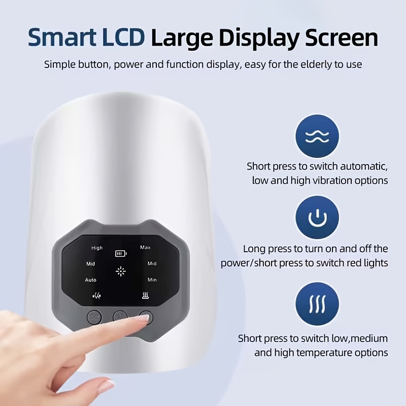 Adjustable Knee Electric Massager with Thermal Compression And Vibration, Suitable for The Elderly And Middle-aged Users, Providing Gentle Heat And Massage, Travel Home Gifts | Leg, Vibration Massager | Leg Massage Compressor | Calf Massager