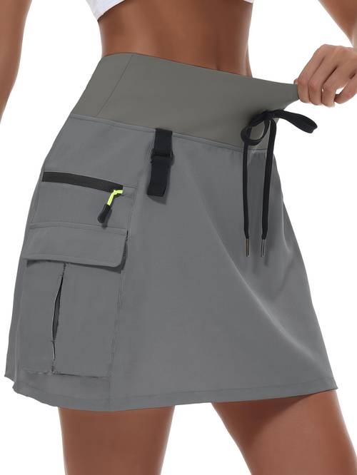 womens high waisted golf casual pants with zipper and multiple pockets for outdoor climbing exercise quick shorts