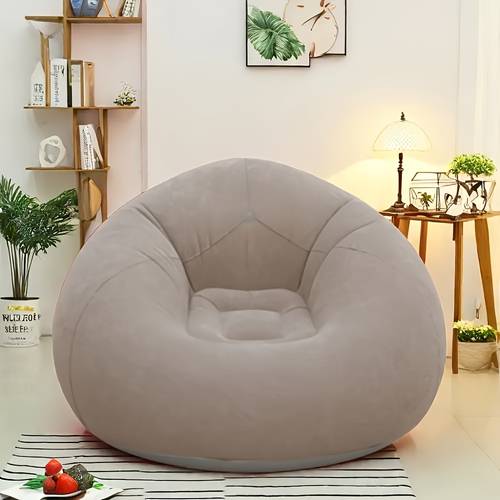 1pc soybean bag chair inflatable sofa chair soft comfortable outdoor lazy seat tatami chair sofa cover lazy sofa circular single sofa living room break outdoor picnic camping fathers day gift