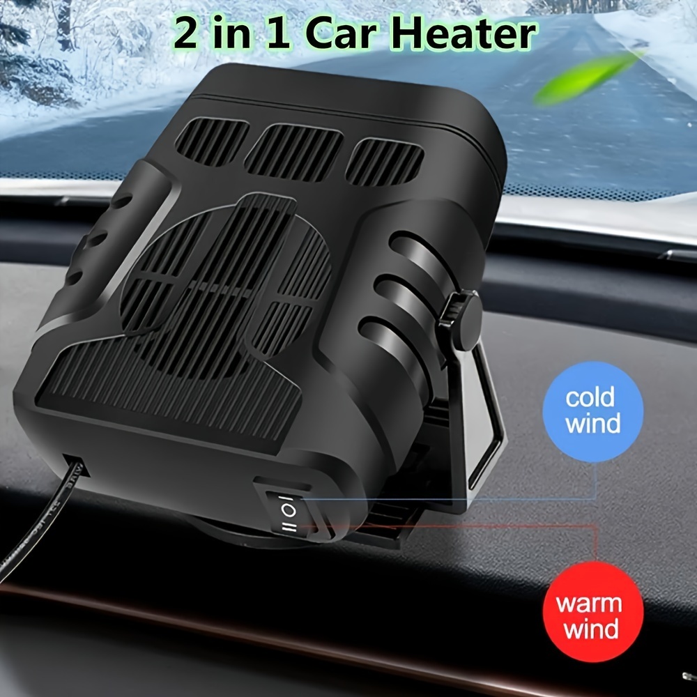 

12v 120w Portable Fan With High Power, Fast Heating & Cooling, Plug-in Vehicle With Rapid Mist Removal, Universal For Car Series (: Car Plug; Operating Voltage: ≤36v)