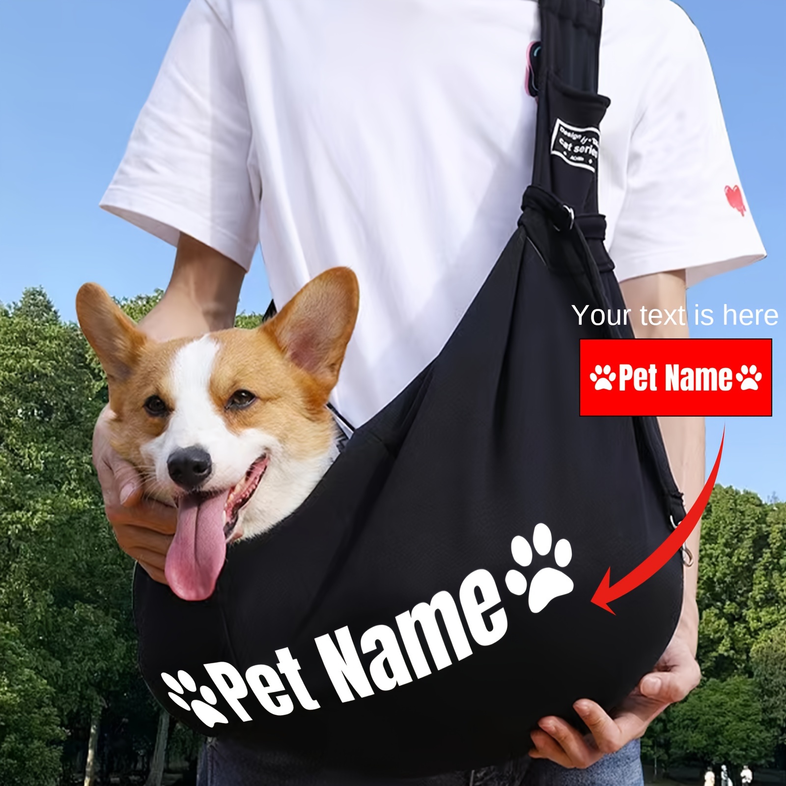 

Sac de Transport Réversible et Ajustable pour Chiens et Chats - Porte-Manteau Personnalisable pour en