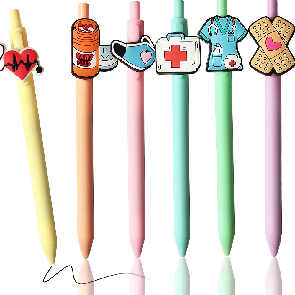 

6pcs/nurse Fun Nurse Accessories Aesthetic Gel Pen Set For Assistant Nurses Week You