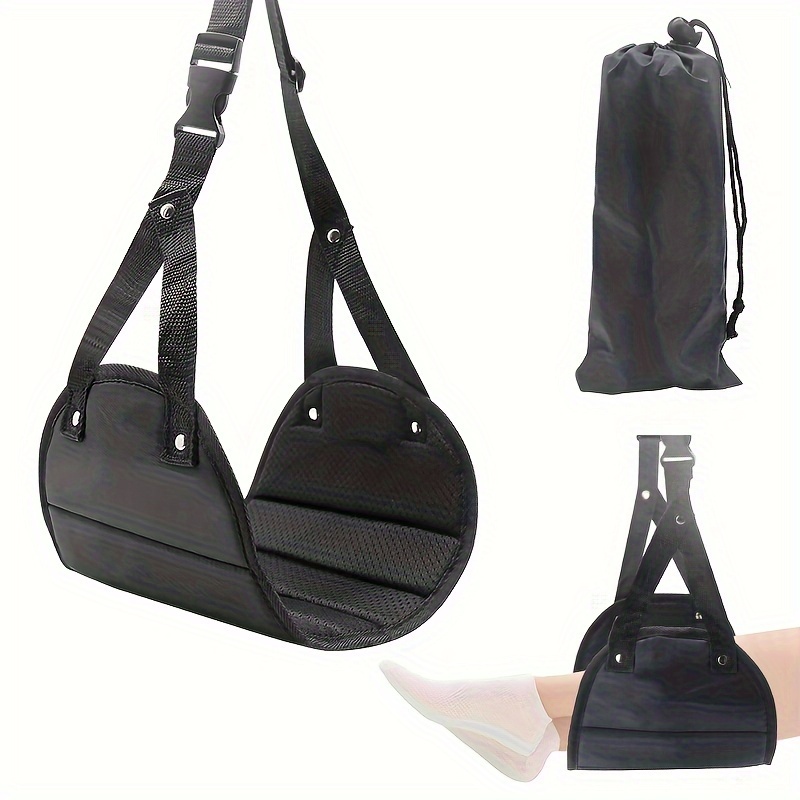 E-shop 1 TSA-genehmigte Nylon-Fußstütze für Reisen - Tragbare, komfortable, verstellbare Gurte mit robusten Metallschnallen, kompaktes Design für Büro,