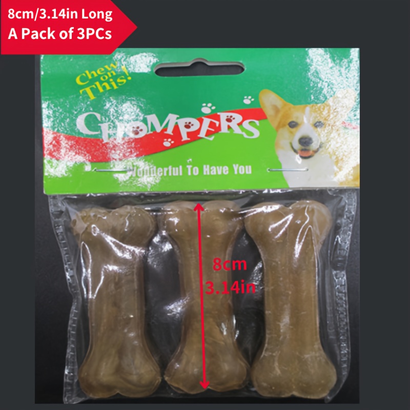TEMU A Pack Of 2pcs/3pcs/4pcs, Dog Chew Bone Toys, Safe & Non-toxic Pressed Bone Toys - Beef-flavored Dogs Love To Bite - Pet Teething Toys