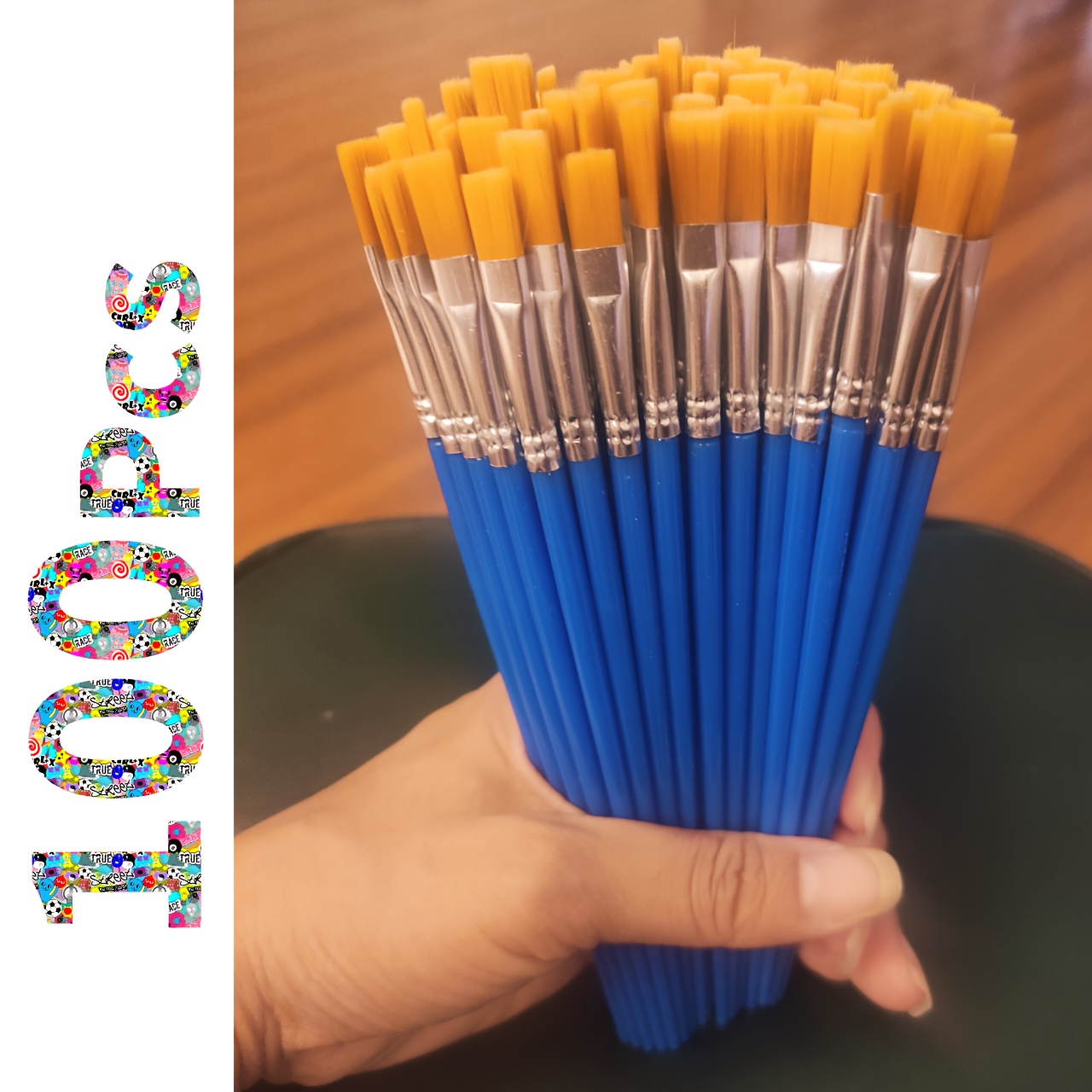 TEMU 100pcs Portable Brushes, Paintable And Brushable, Art Supplies, Craft Supplies, Creative Supplies, Artistic Supplies, Artistic Brushes, Artistic