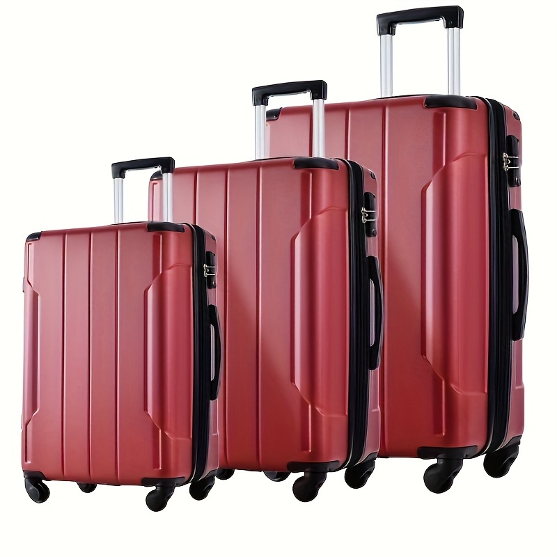 

Hardshell Luggage Sets, 3 Pcs Spinner Suitcase With Tsa Lock, Lightweight 20''24''28'' Travel Tolley Case