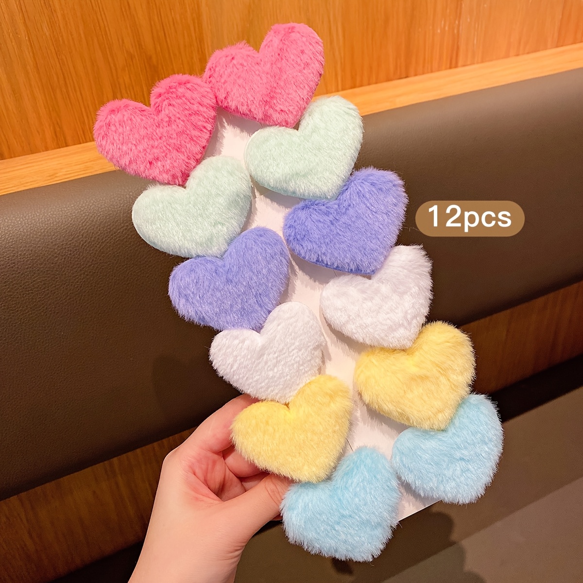 

12pcs Hair Clips, Solid Color Polyester, Cute Hair Accessories, For Teens, Daily & Casual Wear,