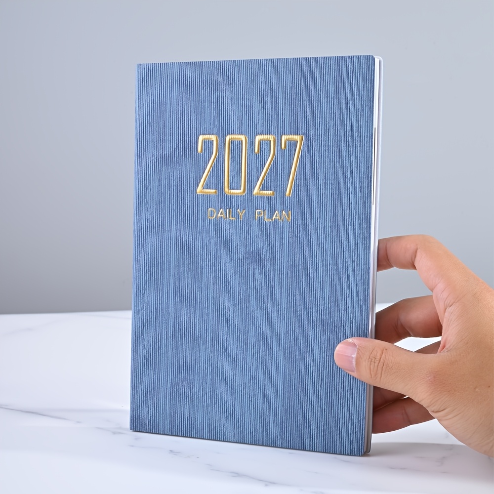 TEMU Calendario inglese formato A5 2027, libro di piano giornaliero da 64 fogli e 128 , calendario settimanale , libro di piano facile, e , utilizzo