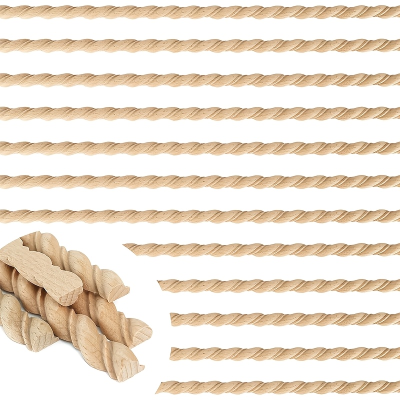 TEMU 15-delige set houten decoratieve strips, onbewerkte decoratieve strips, 15,75 inch lang x 0,55 inch breed, voor wandkast plank decoratie knutsel