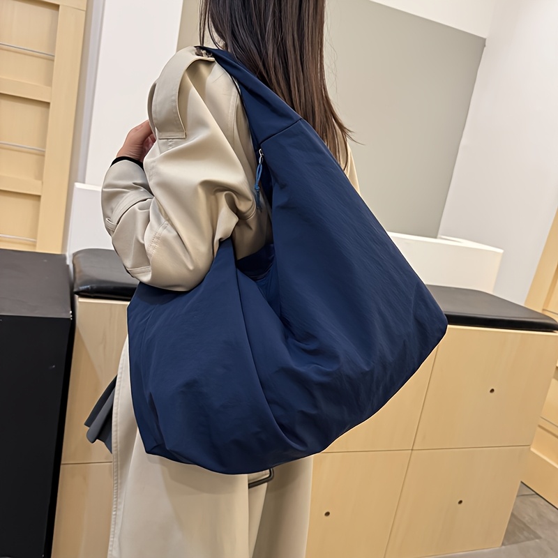 TEMU Borsa da braccio grande capacit� stile giapponese Hong , borsa vintage, borsa a spalla in tessuto di nylon , borsa a retr簷 da donna, borsa da