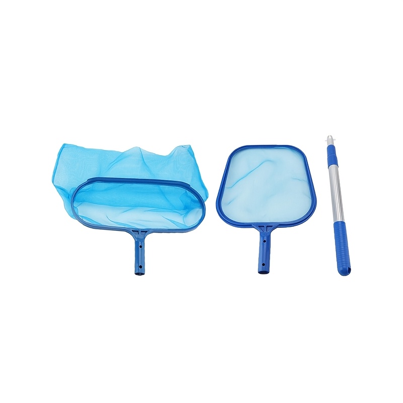 3pcs Heavy-duty Pool Skimmer Net With Reinforced Abs Frame & Aluminum Pole - Large Capacity Leaf Rake For Deep Pools, Spas, - For Quick Removal