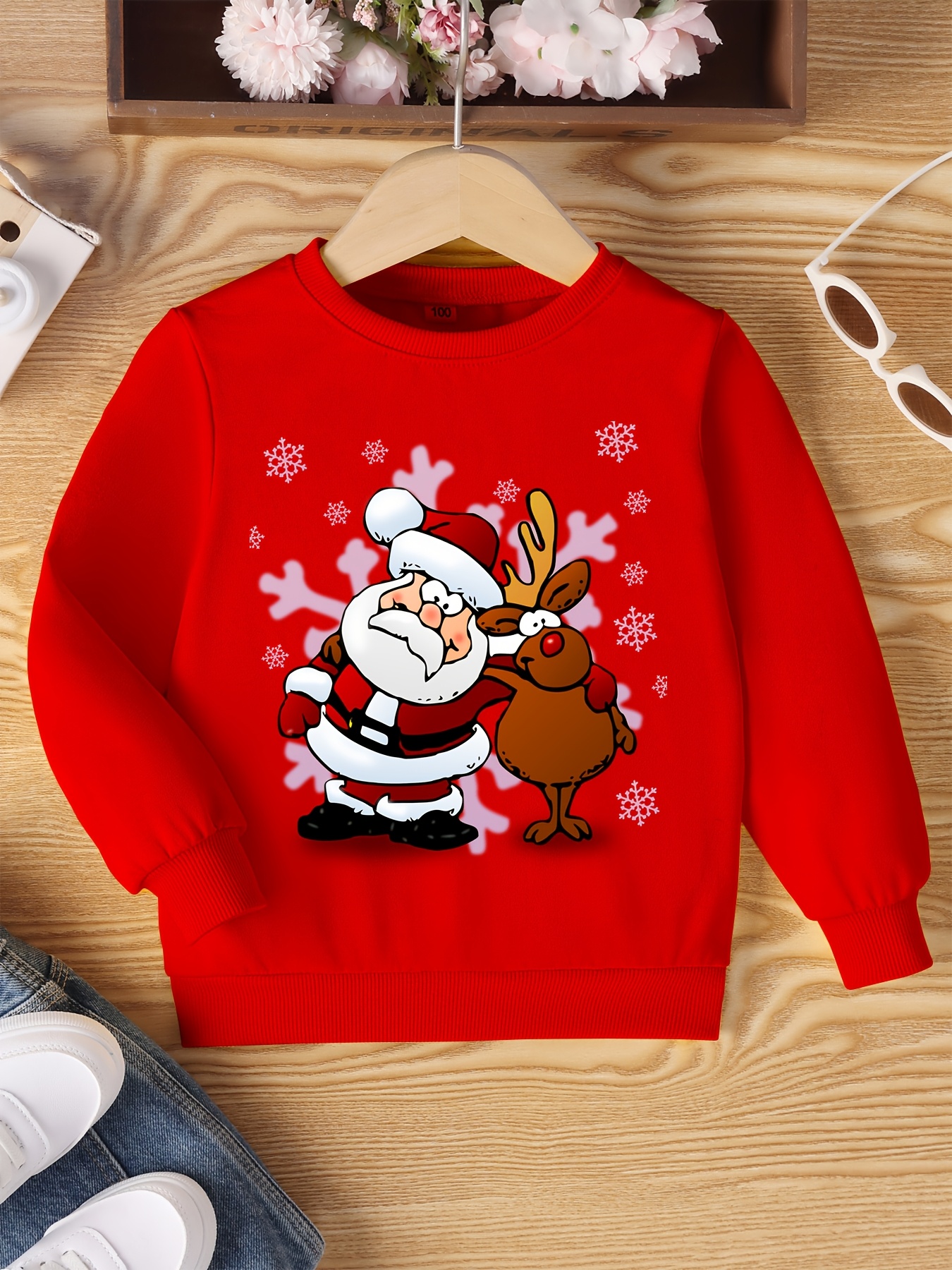 jungen herbst winter stilvolles sweatshirt weihnachtsmotiv Temu