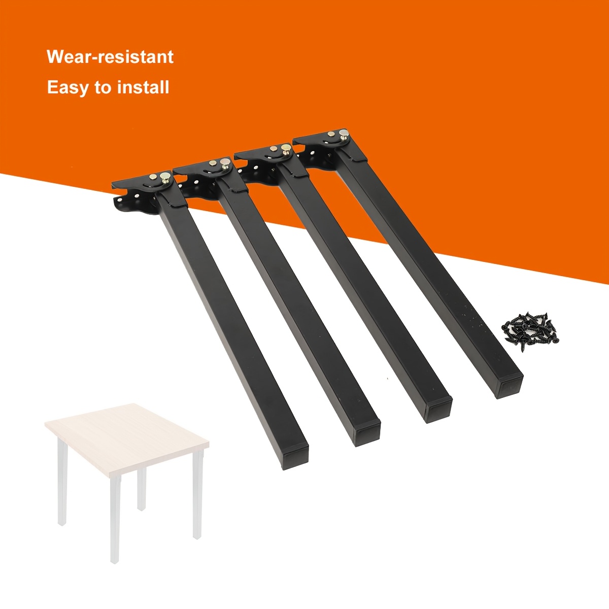 Set Of 4 Folding Legs For Tables, Suitable For Types Of Furniture Including Dining Tables, Coffee Tables, And Desks